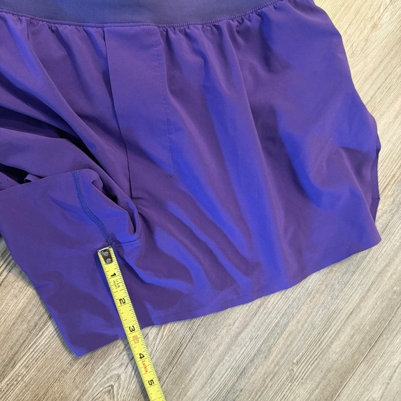 Lululemon Mens Medium Fast & Free 3" Lined Split Shorts Purple - Picture 8 of 9